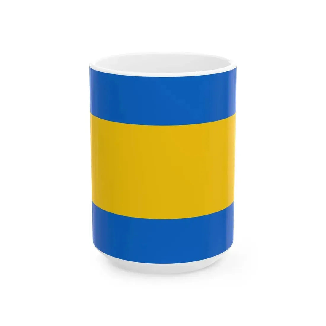 POL Piekary Slaskie flag (Poland) White Coffee Mug 15oz - Go Mug Yourself
