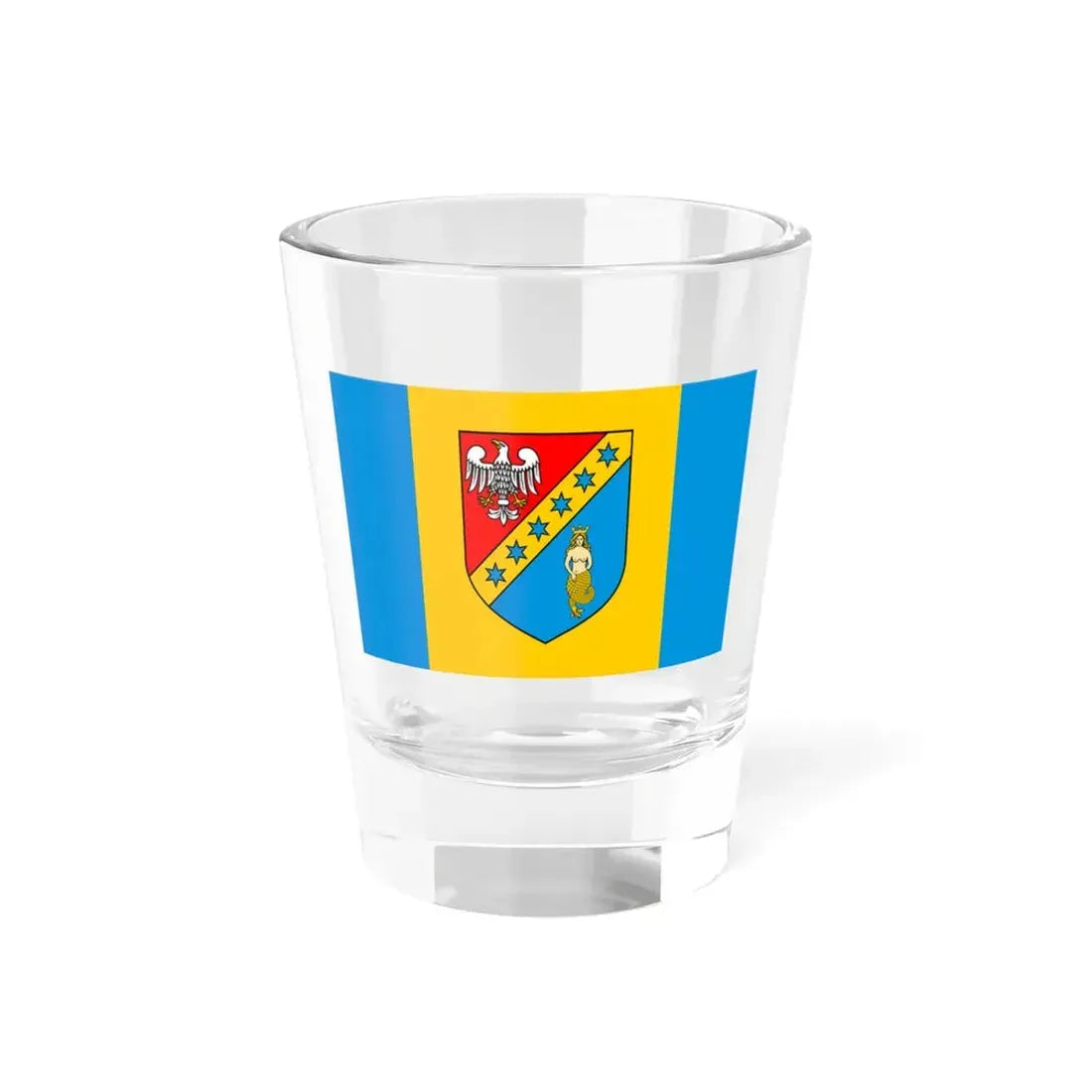 POL powiat białobrzeski flag (Poland) Shot Glass 1.5oz 1.5oz - Go Mug Yourself