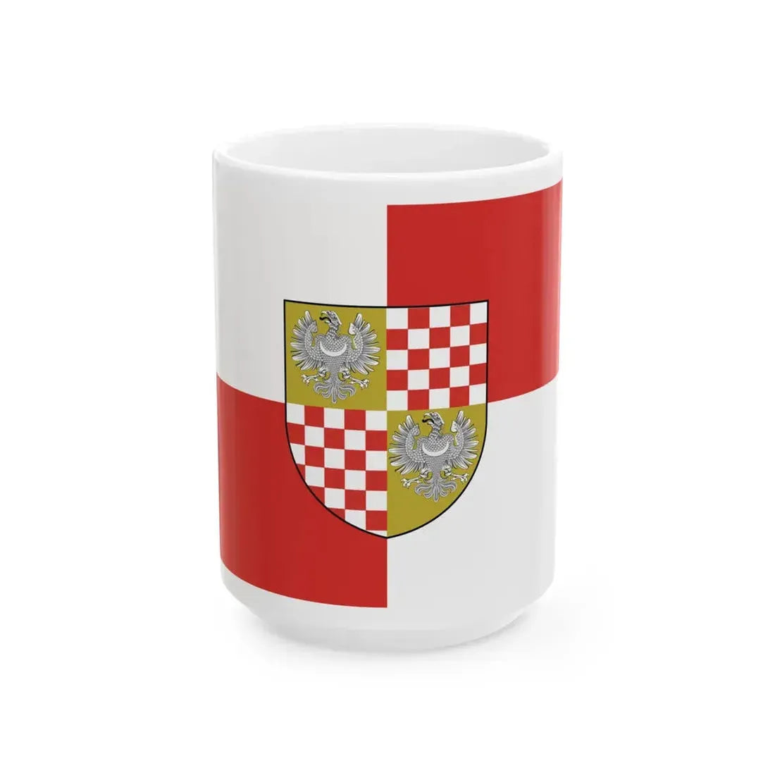 POL powiat brzeski opolski flag (Poland) White Coffee Mug 15oz - Go Mug Yourself