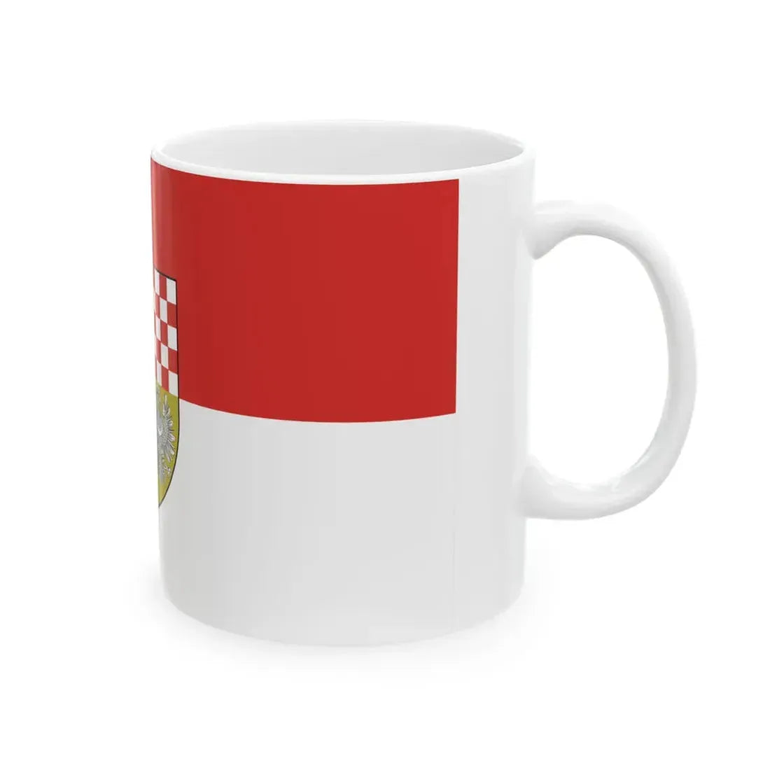 POL powiat brzeski opolski flag (Poland) White Coffee Mug - Go Mug Yourself