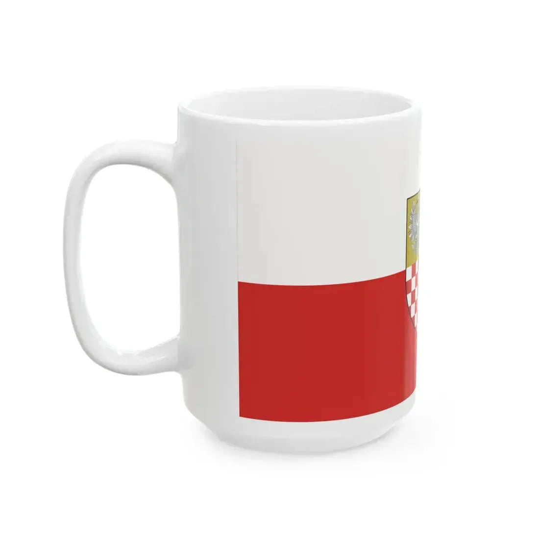 POL powiat brzeski opolski flag (Poland) White Coffee Mug - Go Mug Yourself