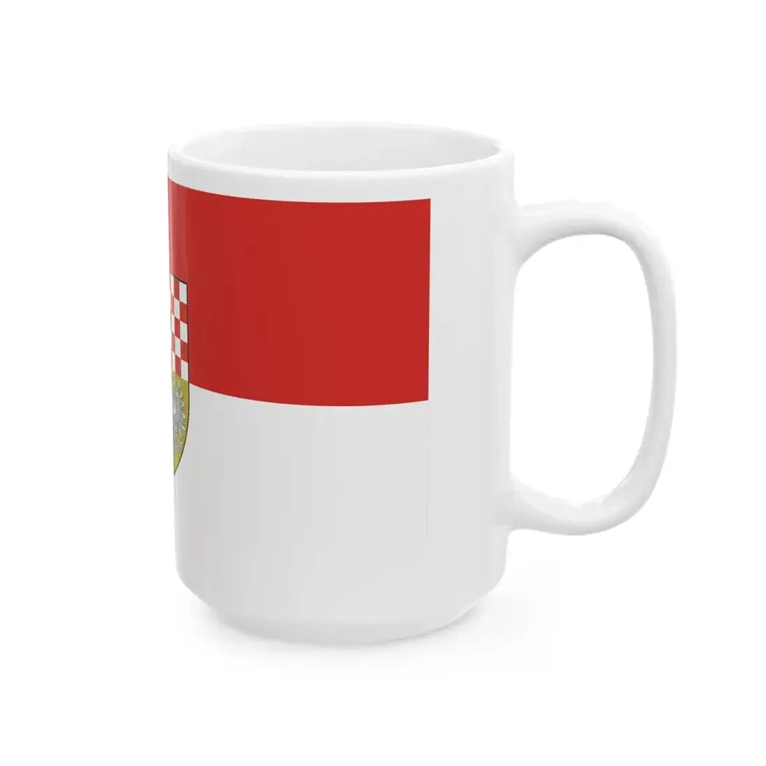 POL powiat brzeski opolski flag (Poland) White Coffee Mug - Go Mug Yourself