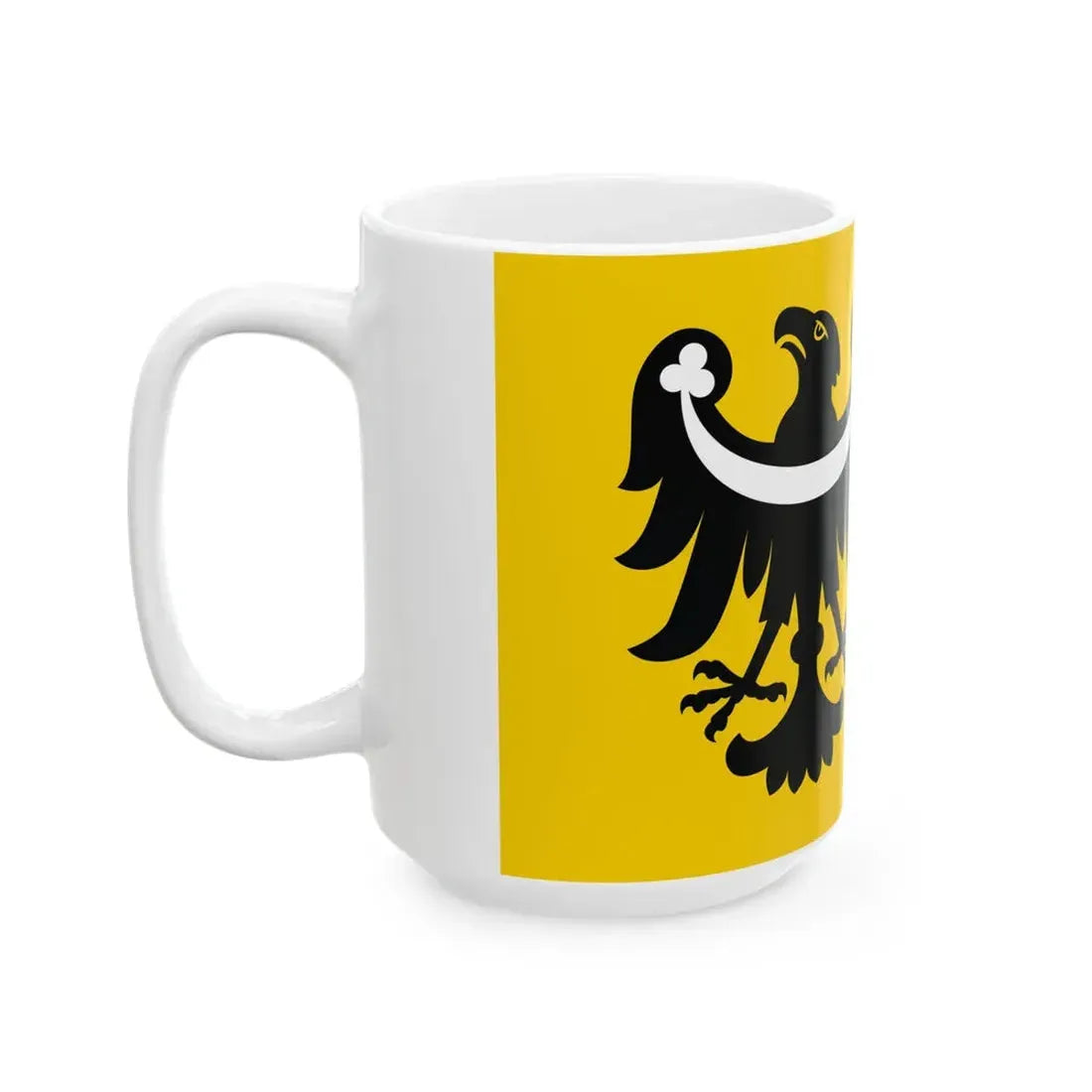 POL powiat brzeski wojewodztwo opolskie flag (Poland) White Coffee Mug - Go Mug Yourself