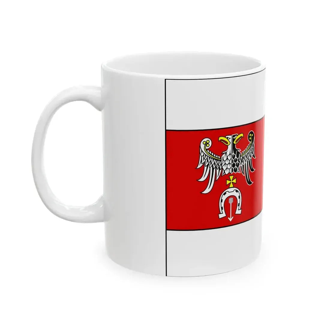 POL powiat brzezinski flag (Poland) White Coffee Mug - Go Mug Yourself