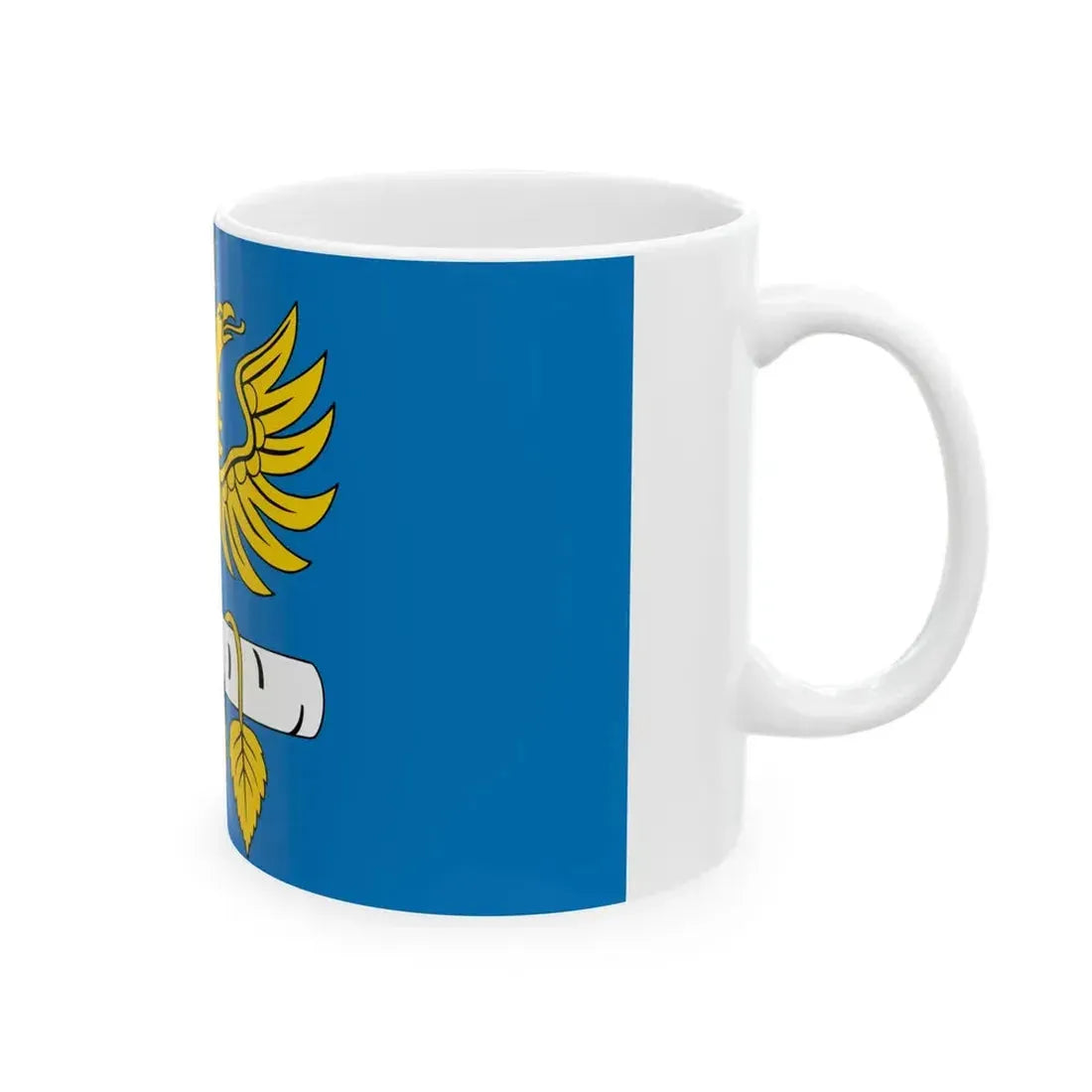 POL powiat brzozowski flag (Poland) White Coffee Mug - Go Mug Yourself