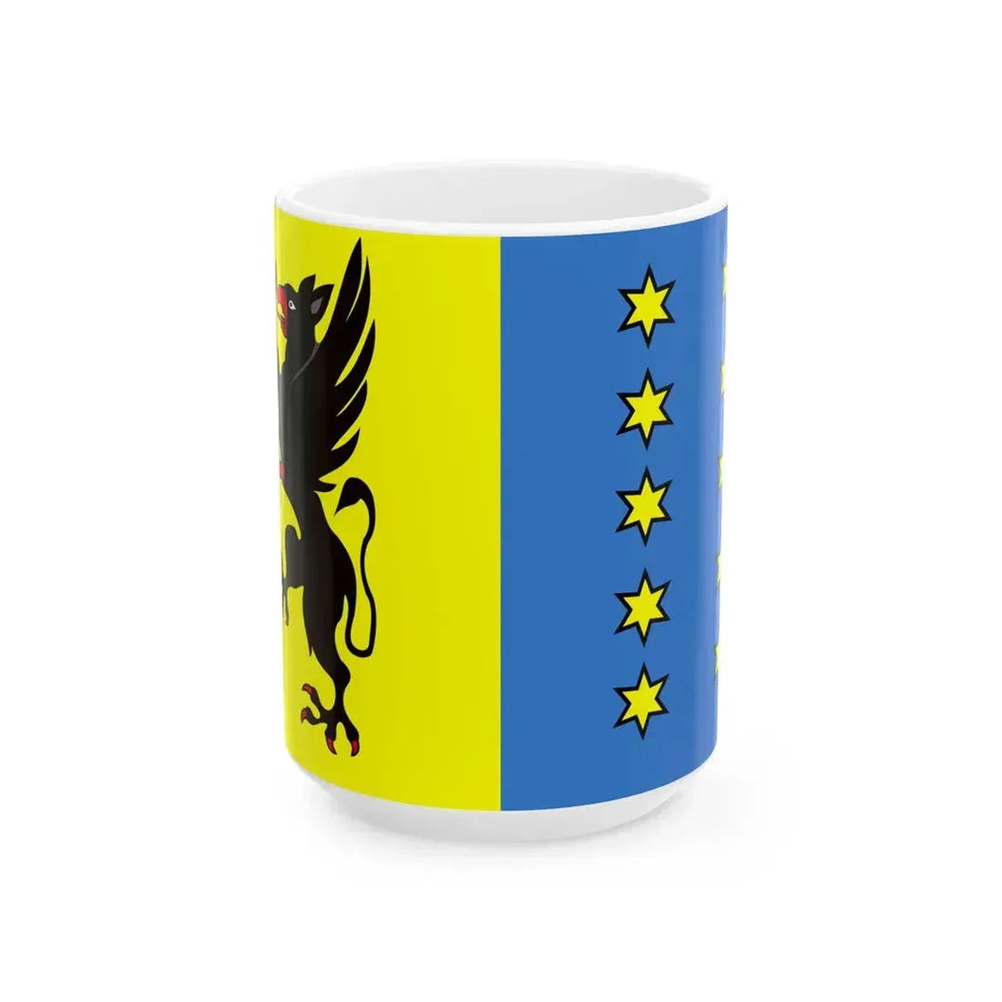 POL powiat bytowski flag (Poland) White Coffee Mug 15oz - Go Mug Yourself