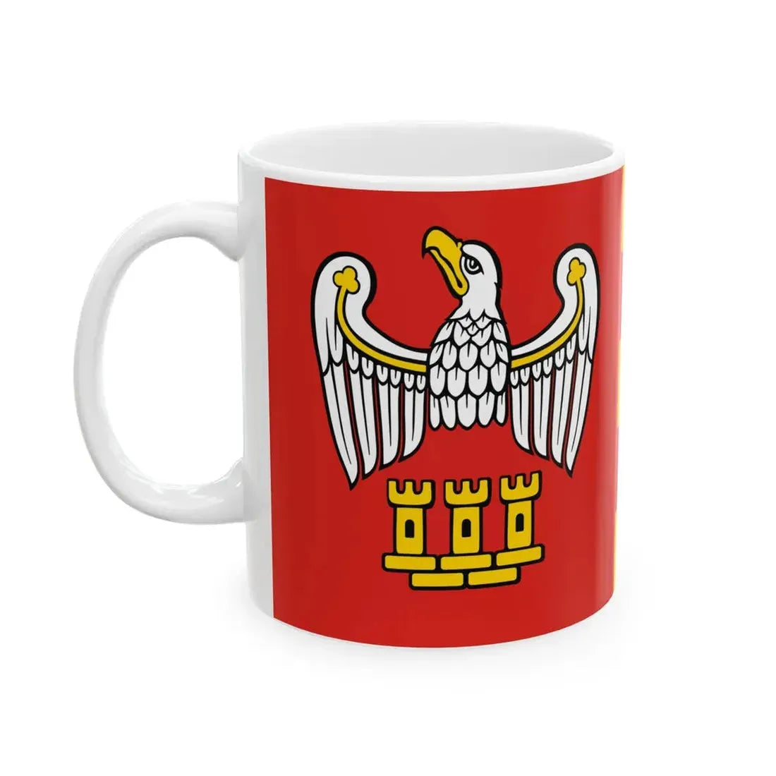 POL powiat chodzieski flag (Poland) White Coffee Mug - Go Mug Yourself