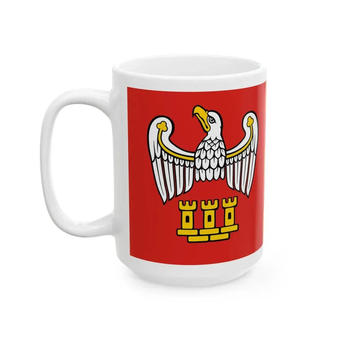 POL powiat chodzieski flag (Poland) White Coffee Mug - Go Mug Yourself