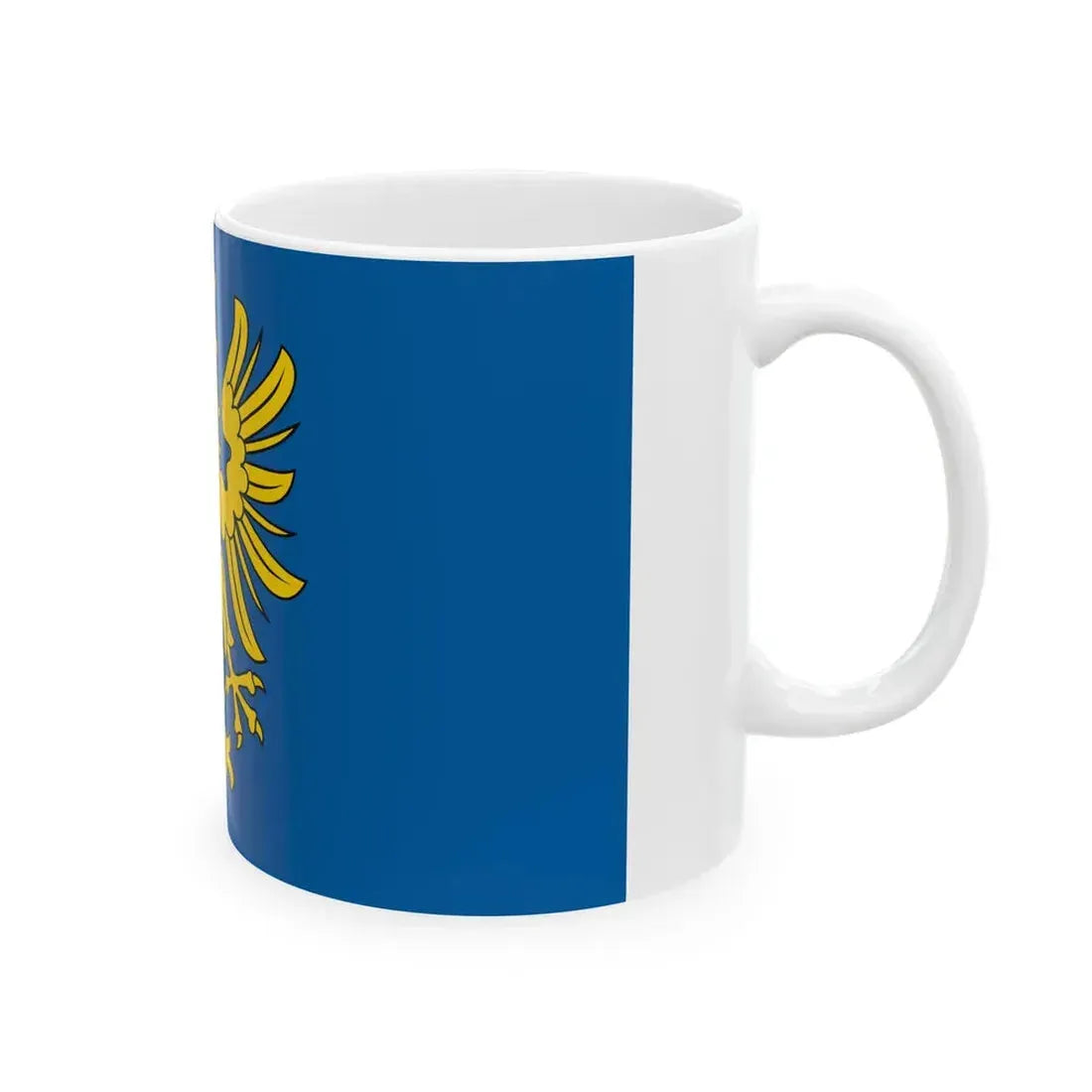 POL powiat cieszynski flag (Poland) White Coffee Mug - Go Mug Yourself