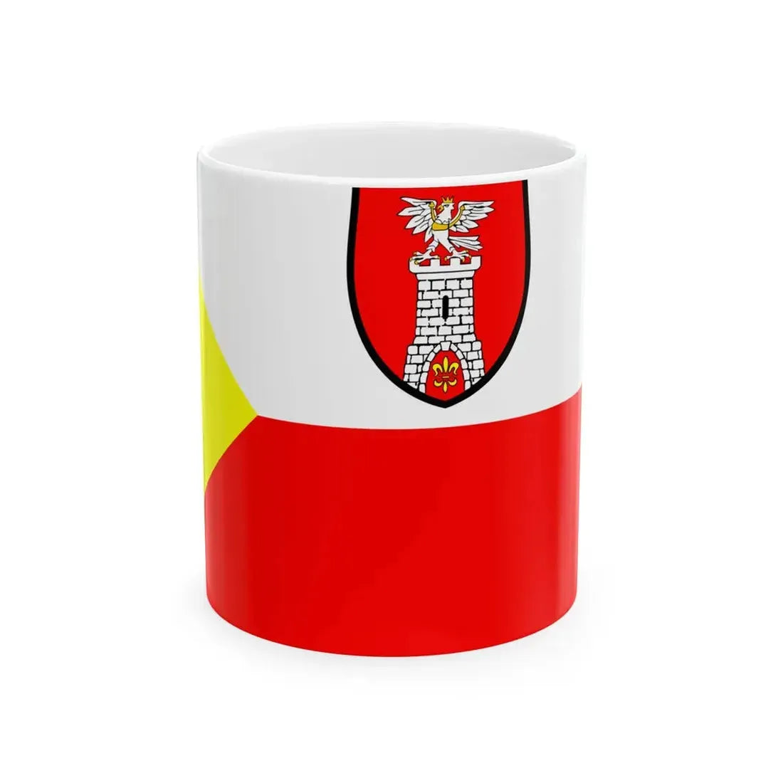 POL powiat czestochowski flag alt (Poland) White Coffee Mug 11oz - Go Mug Yourself