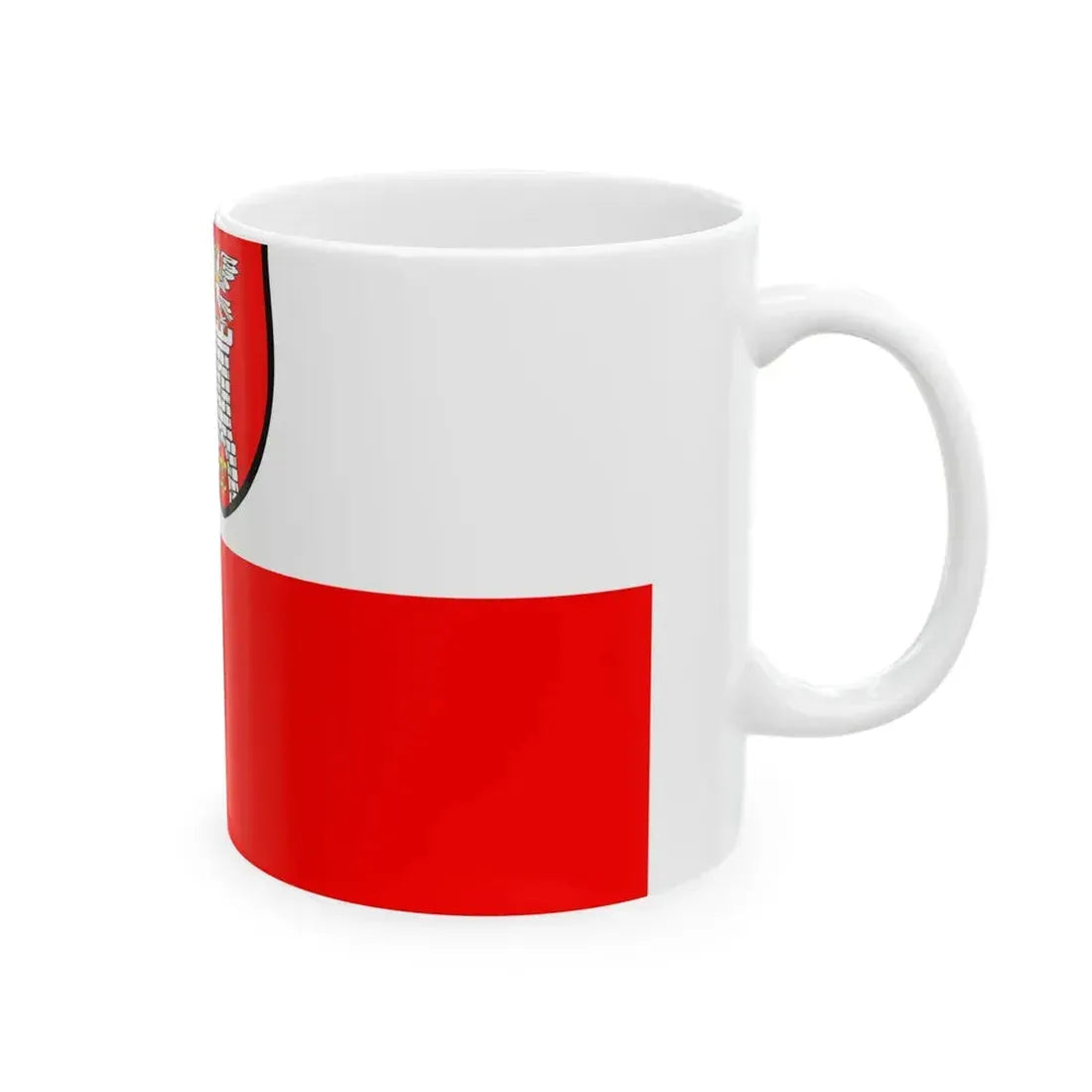 POL powiat czestochowski flag alt (Poland) White Coffee Mug - Go Mug Yourself