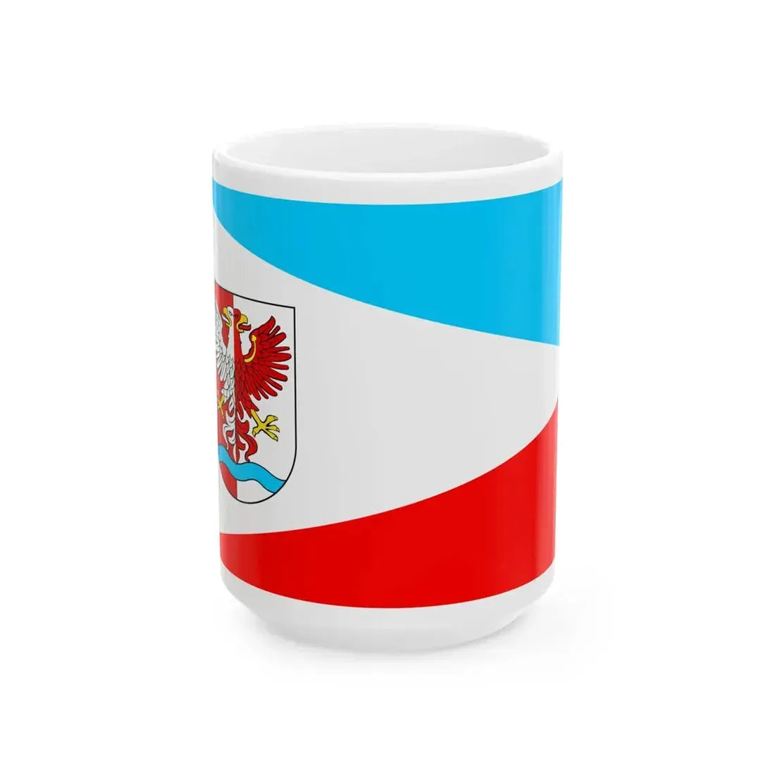 POL powiat drawski flag (Poland) White Coffee Mug 15oz - Go Mug Yourself