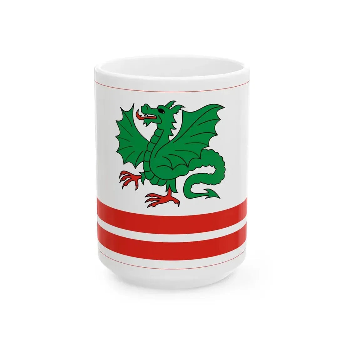 POL powiat garwolinski flag (Poland) White Coffee Mug 15oz - Go Mug Yourself
