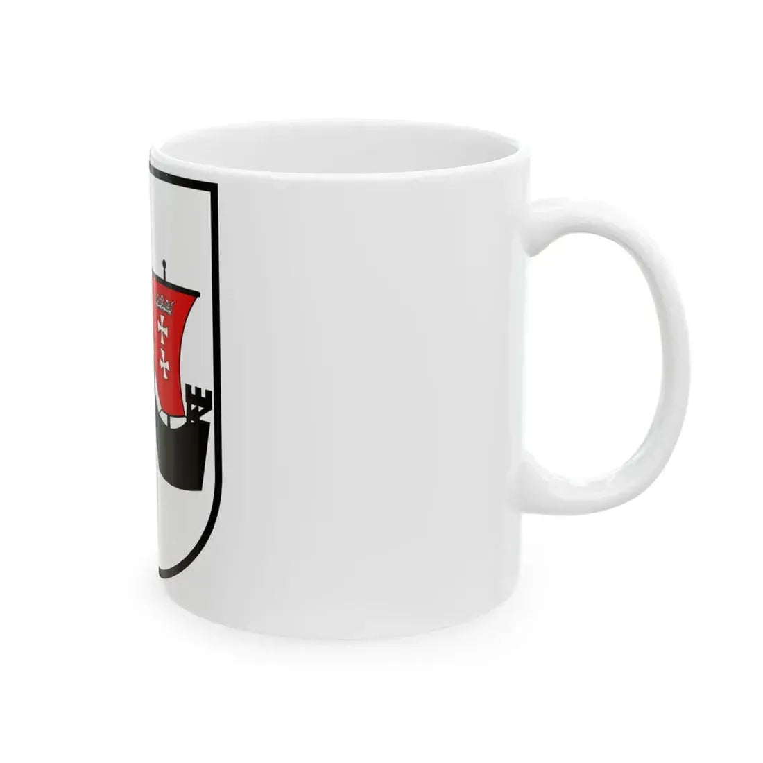 POL powiat gdanski flag (Poland) White Coffee Mug - Go Mug Yourself