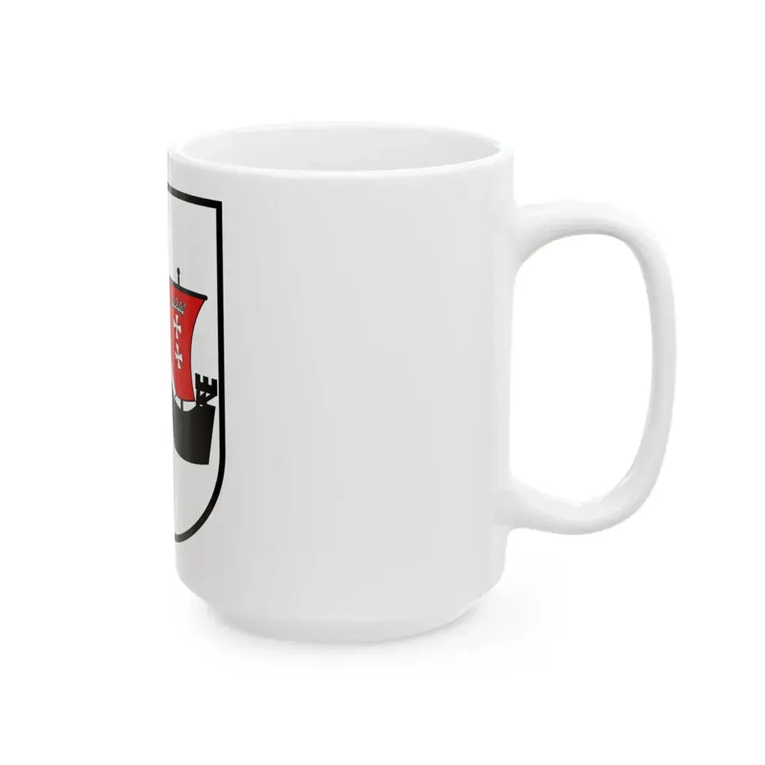 POL powiat gdanski flag (Poland) White Coffee Mug - Go Mug Yourself