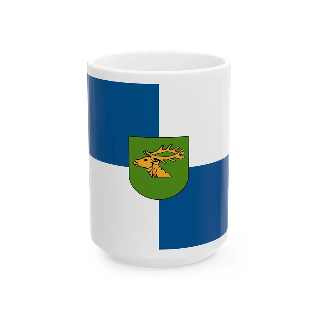 POL powiat gizycki flag (Poland) White Coffee Mug 15oz - Go Mug Yourself