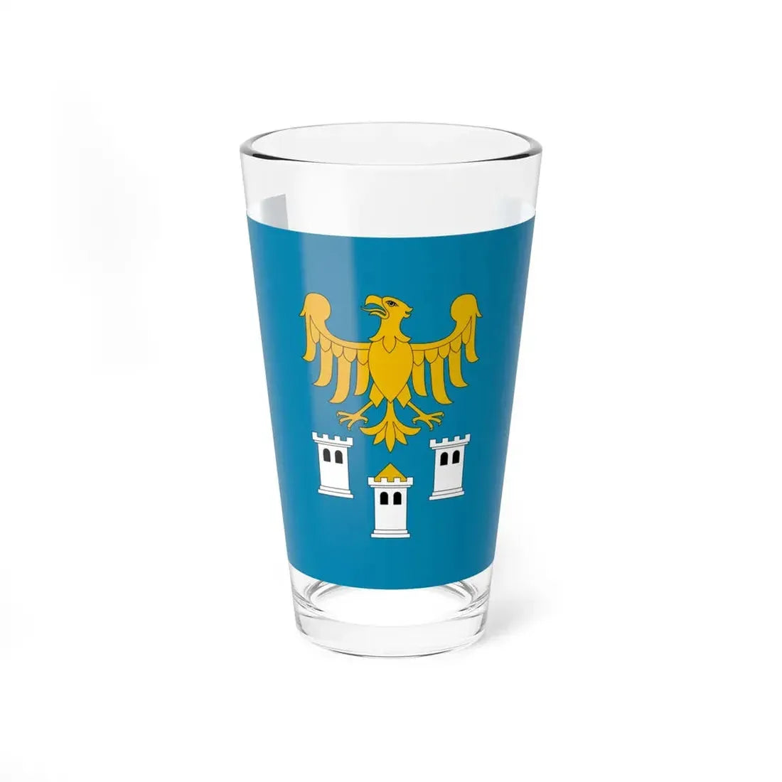 POL powiat gliwicki flag (Poland) Pint Glass 16oz 16oz - Go Mug Yourself