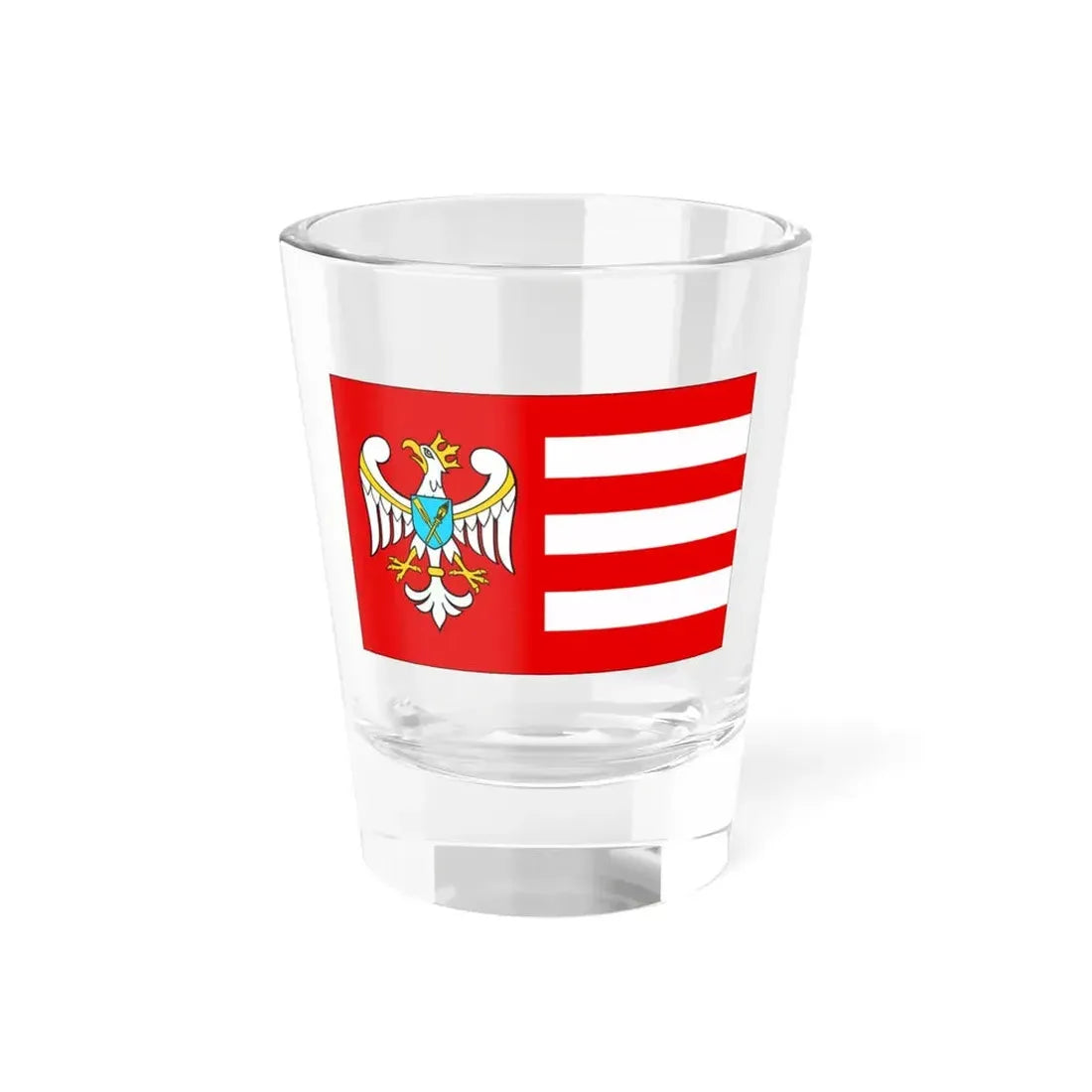 POL powiat gnieznienski flag (Poland) Shot Glass 1.5oz 1.5oz - Go Mug Yourself