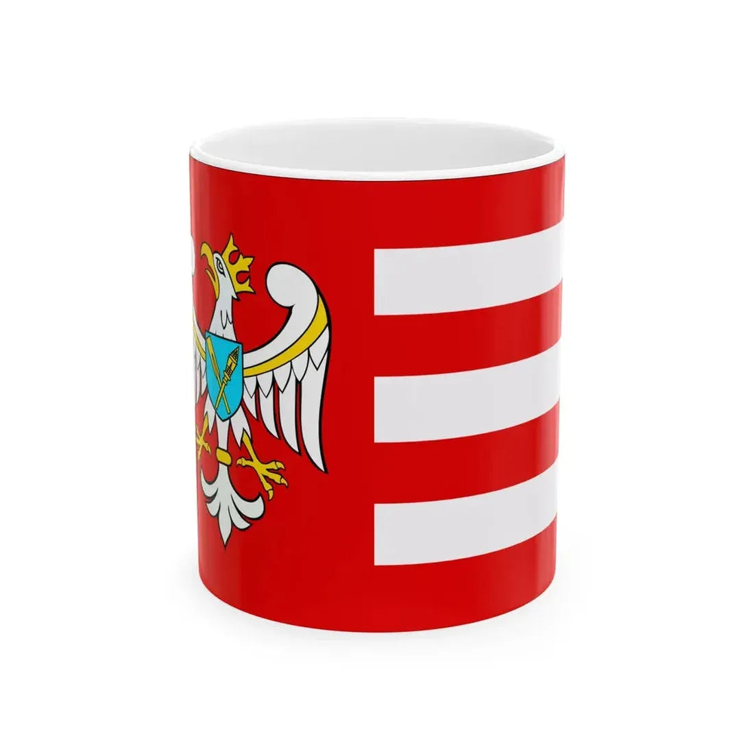 POL powiat gnieznienski flag (Poland) White Coffee Mug 11oz - Go Mug Yourself