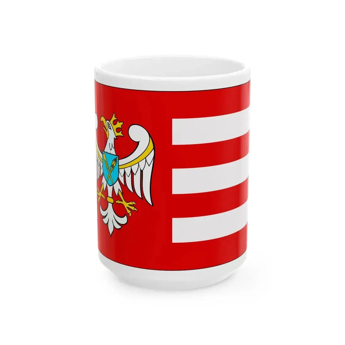 POL powiat gnieznienski flag (Poland) White Coffee Mug 15oz - Go Mug Yourself