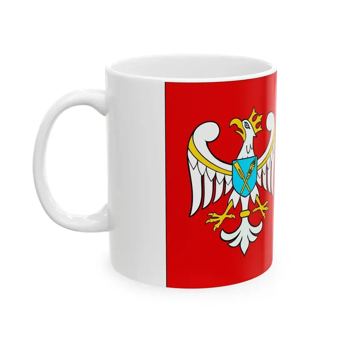 POL powiat gnieznienski flag (Poland) White Coffee Mug - Go Mug Yourself