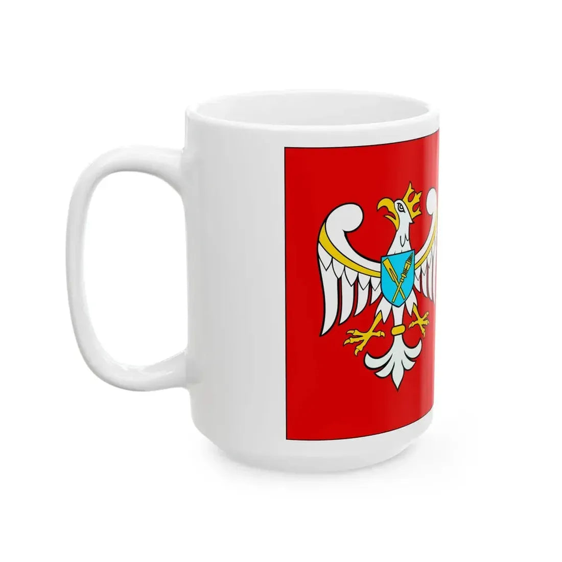 POL powiat gnieznienski flag (Poland) White Coffee Mug - Go Mug Yourself