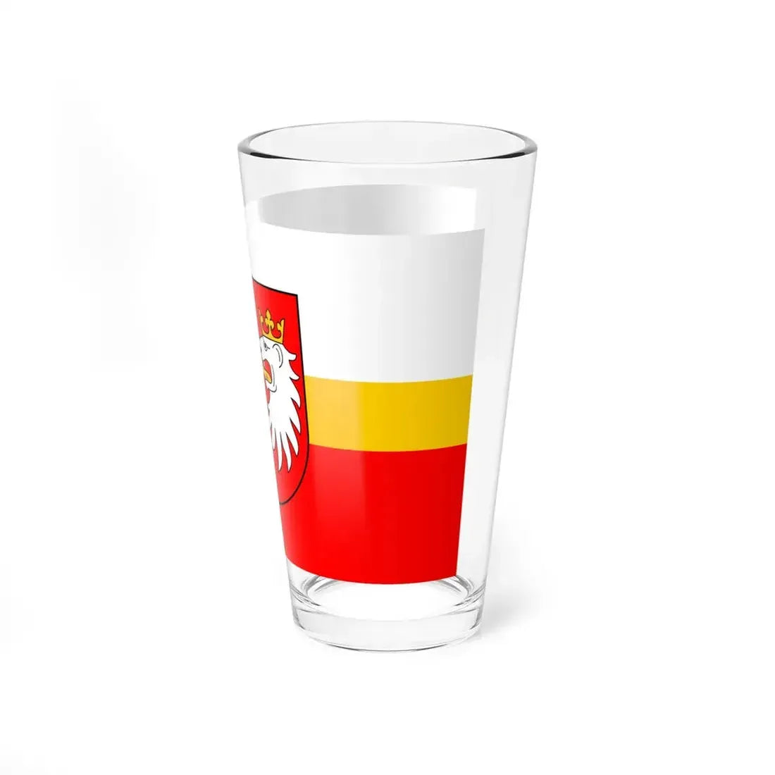 POL powiat gorlicki flag (Poland) Pint Glass 16oz - Go Mug Yourself