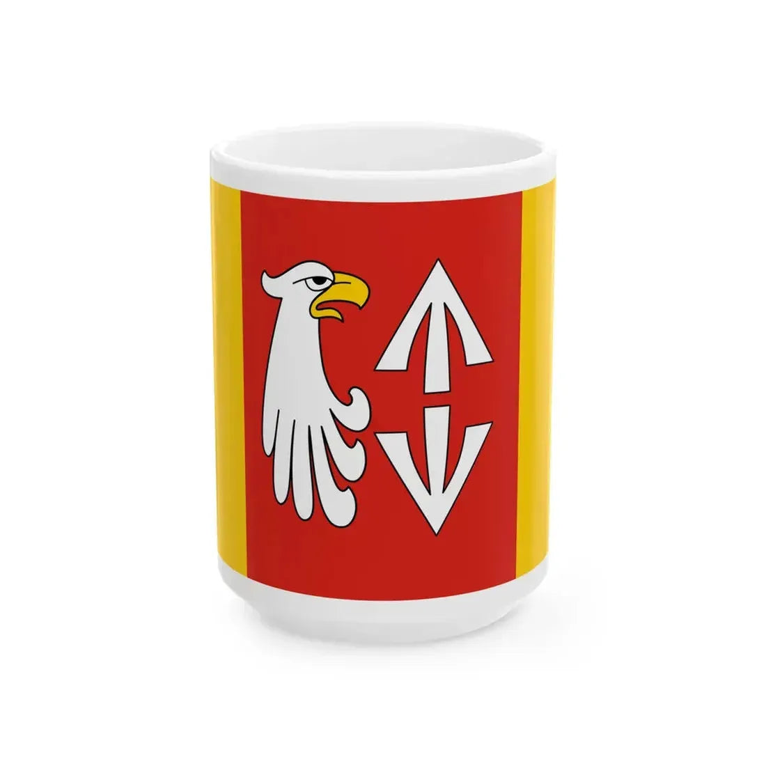 POL powiat grodziski mazowieckie flag (Poland) White Coffee Mug 15oz - Go Mug Yourself