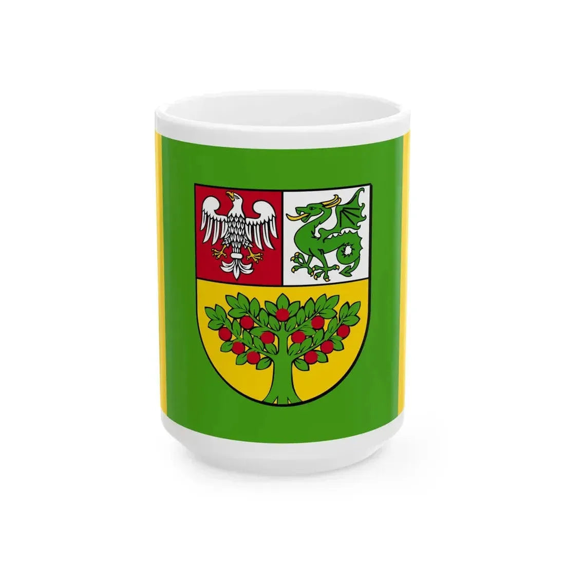 POL powiat grojecki flag (Poland) White Coffee Mug 15oz - Go Mug Yourself