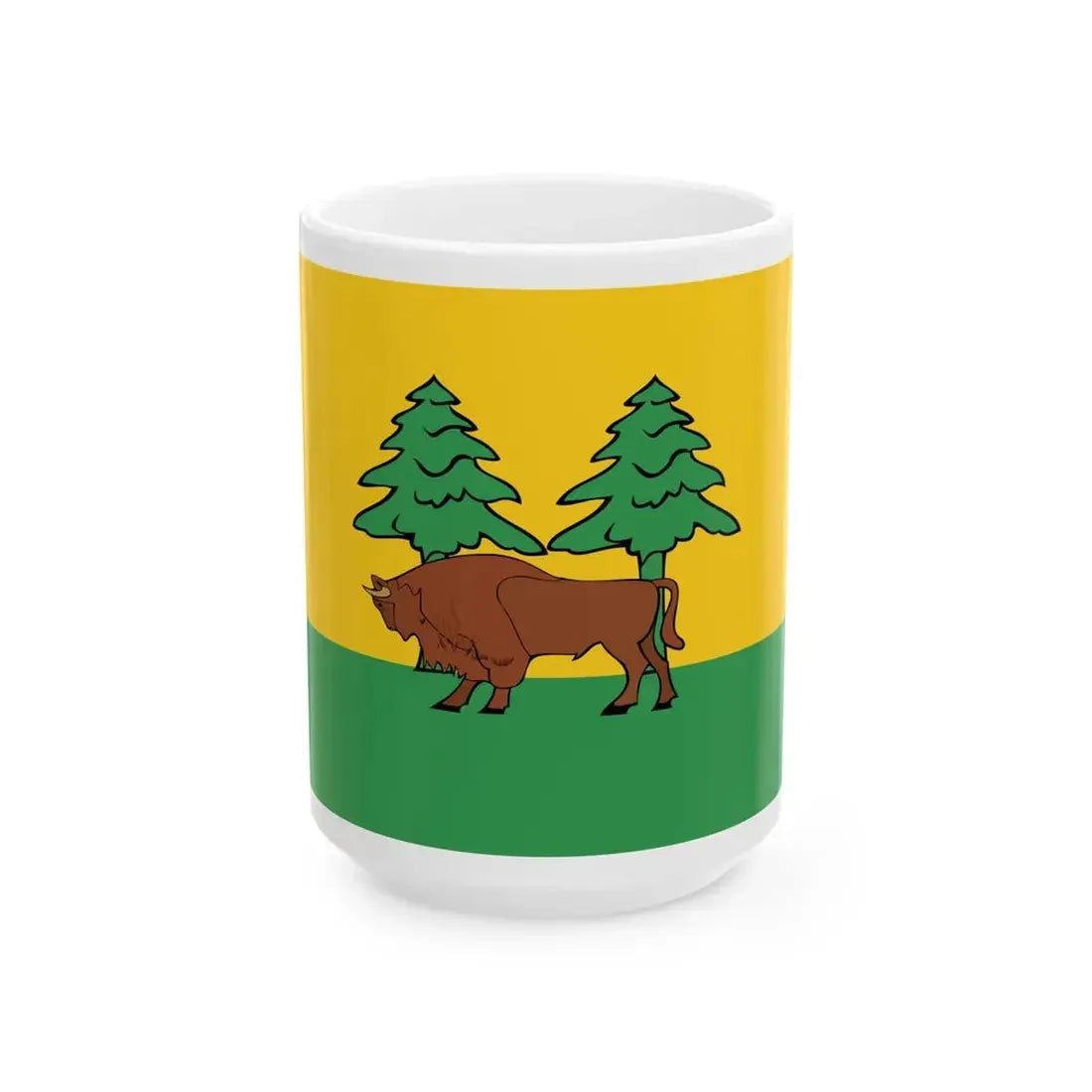 POL powiat hajnowski flag (Poland) White Coffee Mug 15oz - Go Mug Yourself