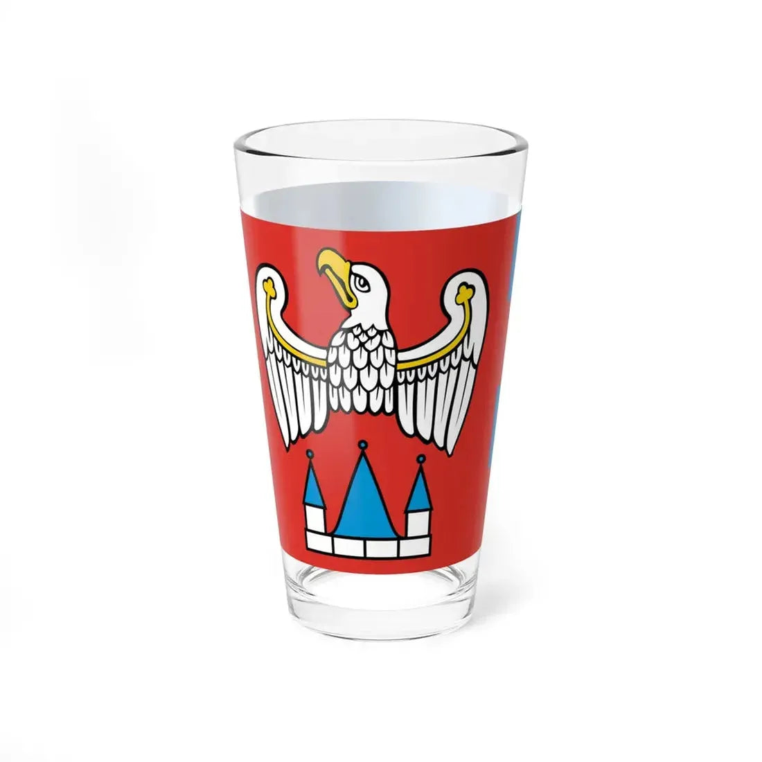 POL powiat jarocinski flag (Poland) Pint Glass 16oz - Go Mug Yourself