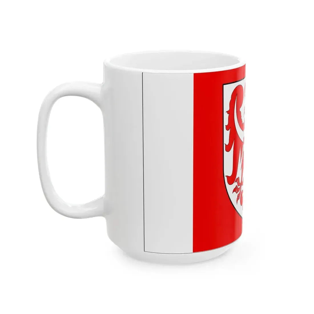 POL powiat jaworski flag alt (Poland) White Coffee Mug - Go Mug Yourself