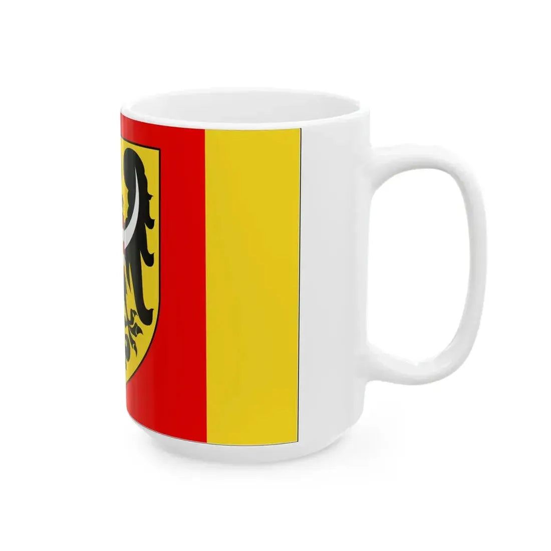 POL powiat jaworski flag alt (Poland) White Coffee Mug - Go Mug Yourself