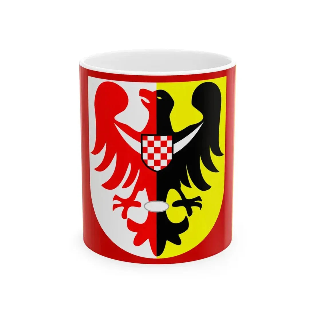 POL powiat jaworski flag (Poland) White Coffee Mug 11oz - Go Mug Yourself