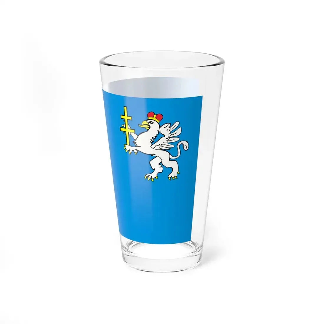 POL powiat jedrzejowski flag (Poland) Pint Glass 16oz - Go Mug Yourself