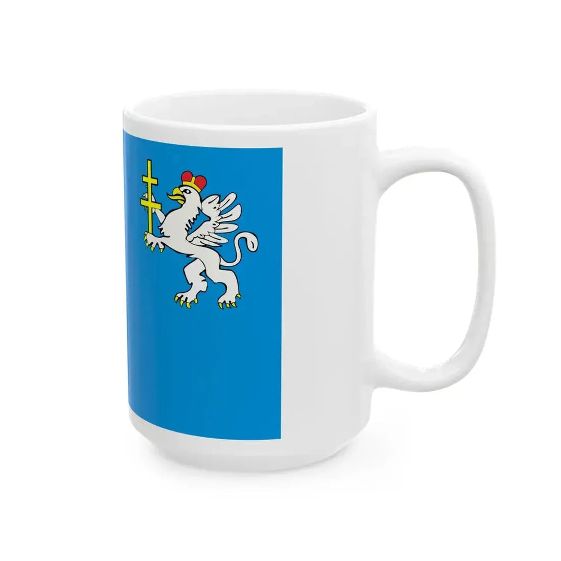 POL powiat jedrzejowski flag (Poland) White Coffee Mug - Go Mug Yourself