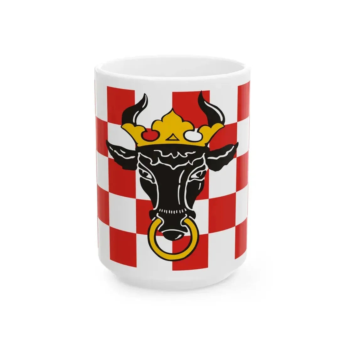 POL powiat kaliski flag 2000-2024 (Poland) White Coffee Mug 15oz - Go Mug Yourself