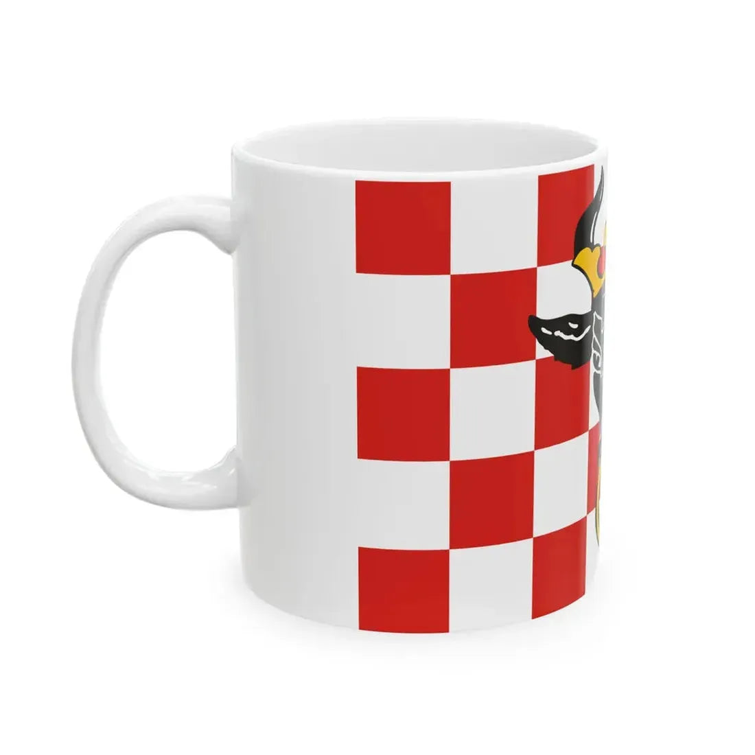 POL powiat kaliski flag 2000-2024 (Poland) White Coffee Mug - Go Mug Yourself