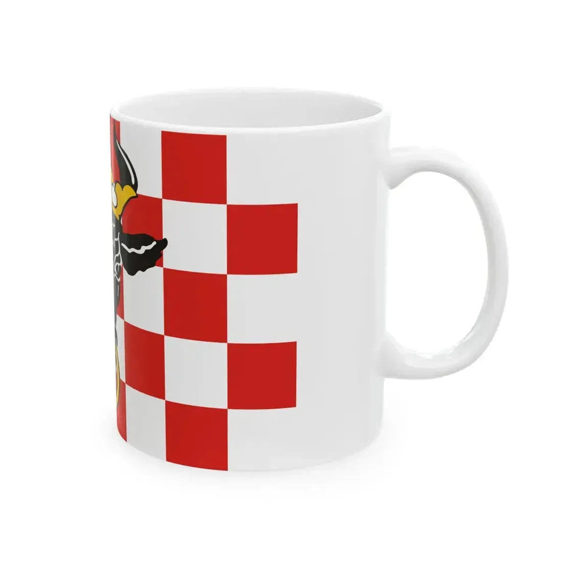 POL powiat kaliski flag 2000-2024 (Poland) White Coffee Mug - Go Mug Yourself