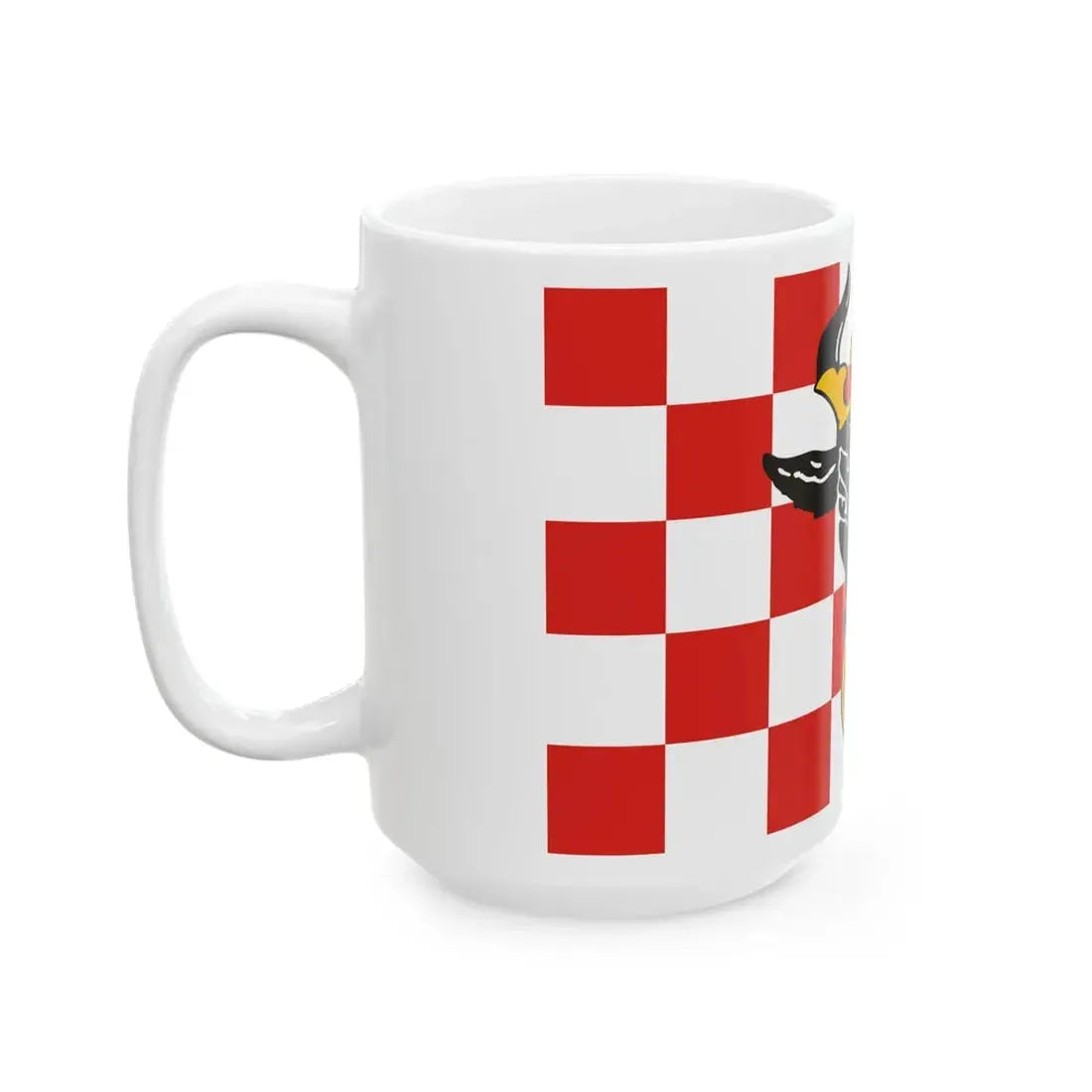 POL powiat kaliski flag 2000-2024 (Poland) White Coffee Mug - Go Mug Yourself