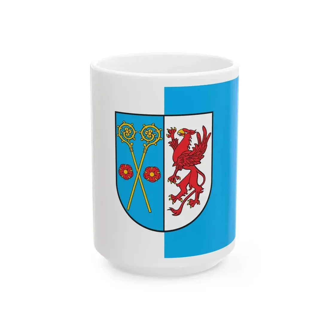 POL powiat kamienski flag (Poland) White Coffee Mug 15oz - Go Mug Yourself