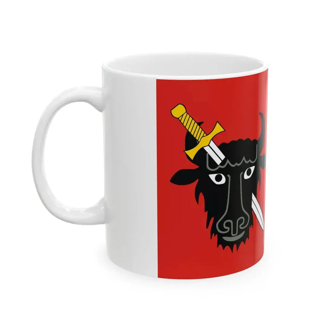 POL powiat kazimierski flag 1 (Poland) White Coffee Mug - Go Mug Yourself