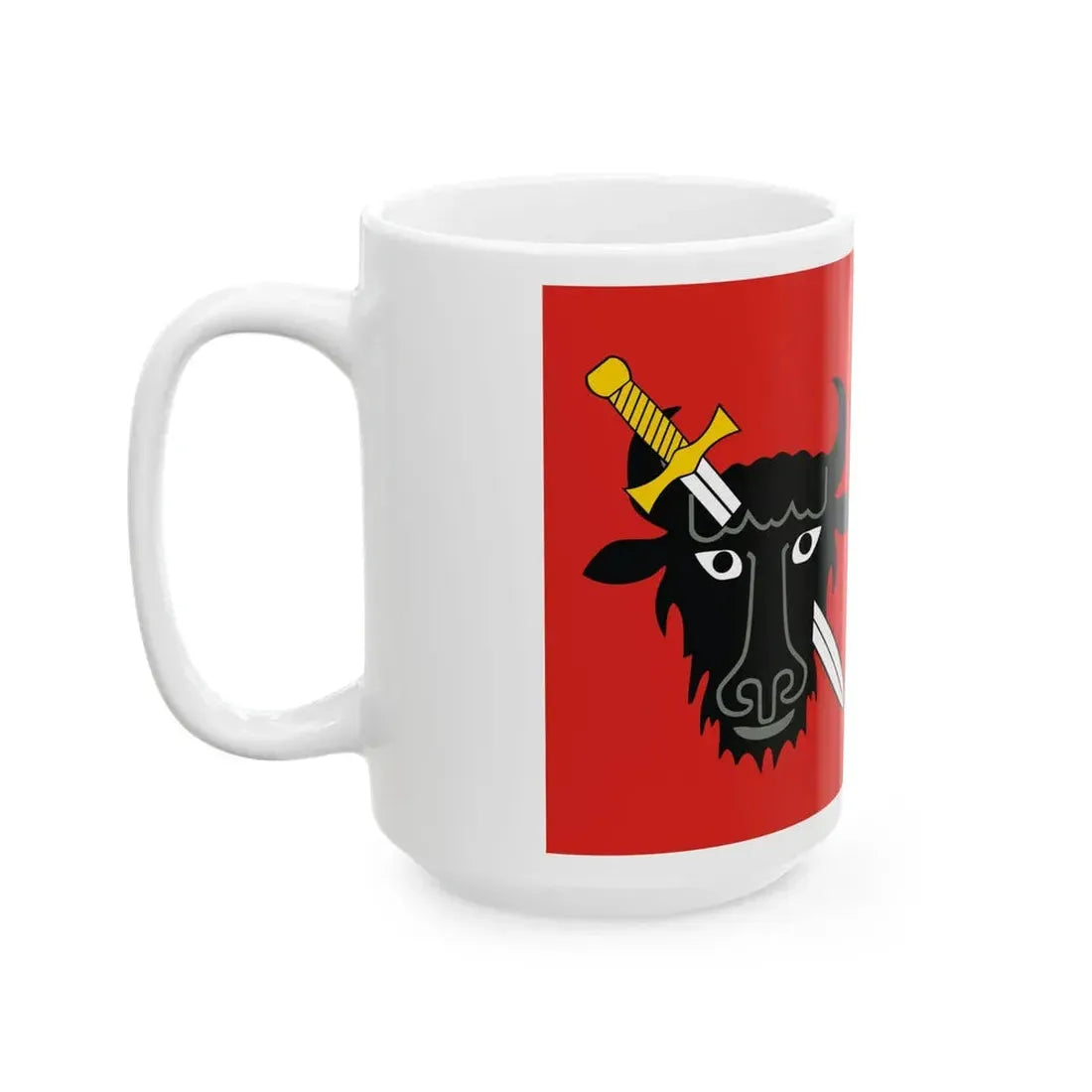 POL powiat kazimierski flag 1 (Poland) White Coffee Mug - Go Mug Yourself