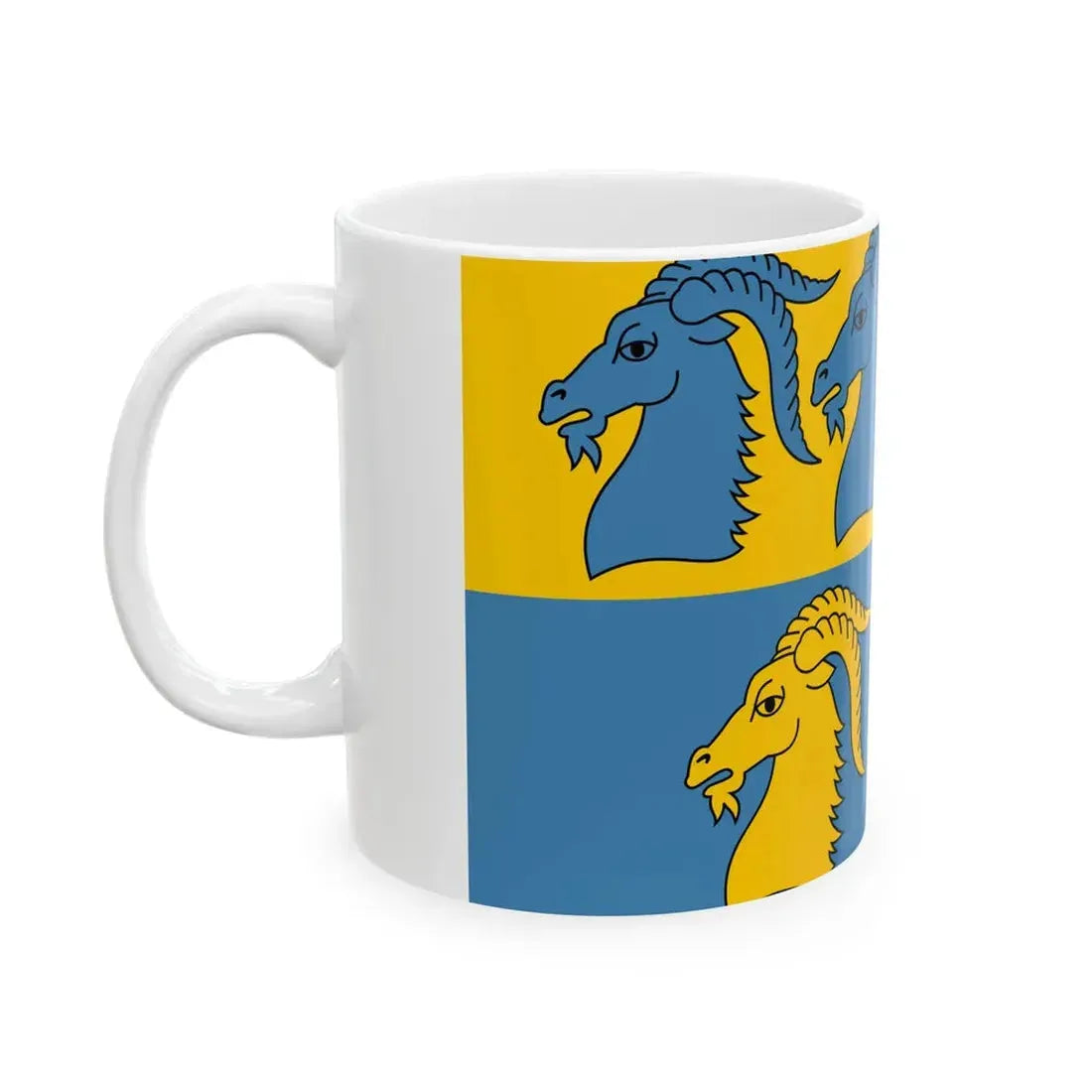POL powiat kedzierzynsko-kozielski flag (Poland) White Coffee Mug - Go Mug Yourself