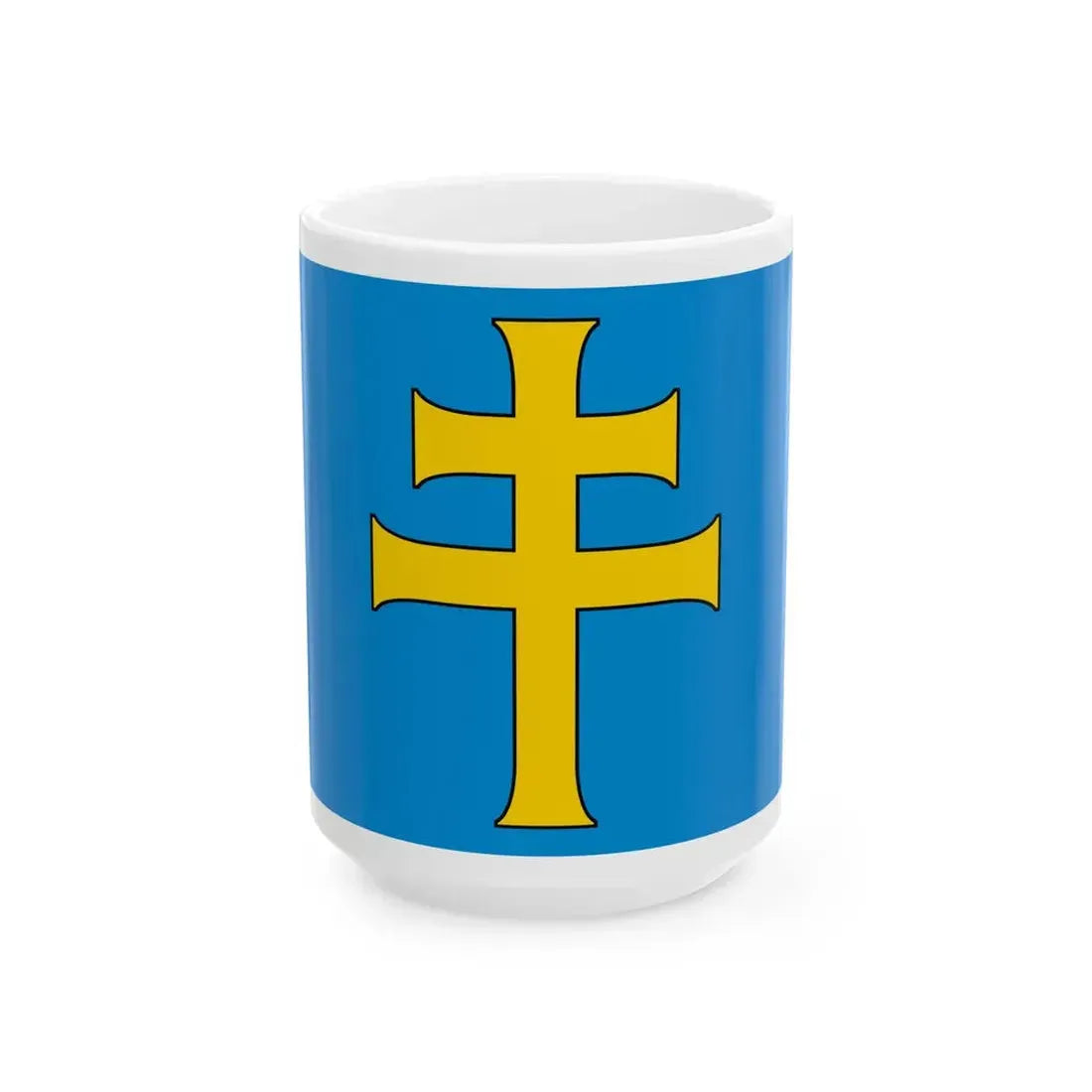POL powiat kielecki flag (Poland) White Coffee Mug 15oz - Go Mug Yourself