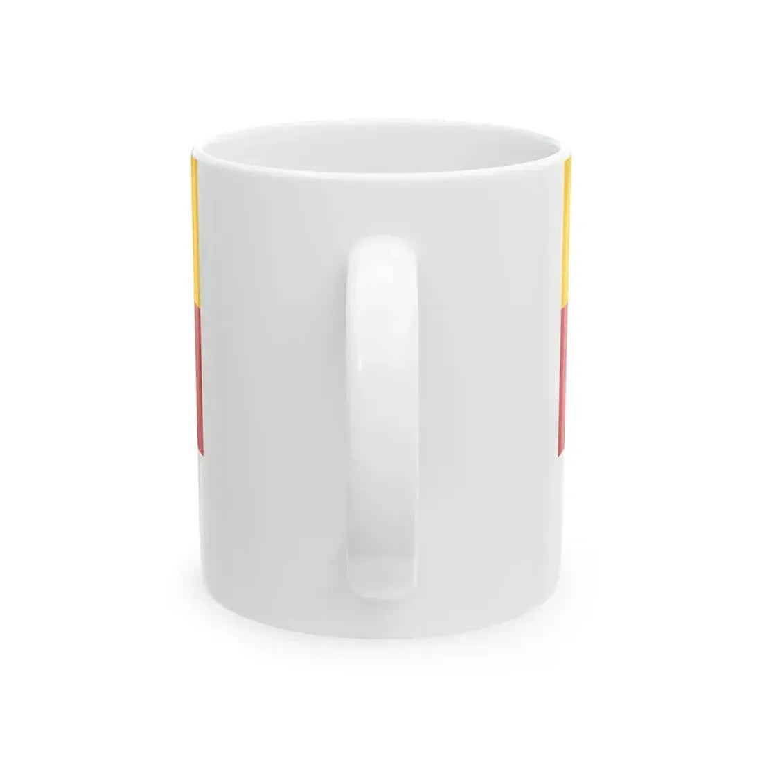 POL powiat kluczborski flag bez herbu (Poland) White Coffee Mug - Go Mug Yourself