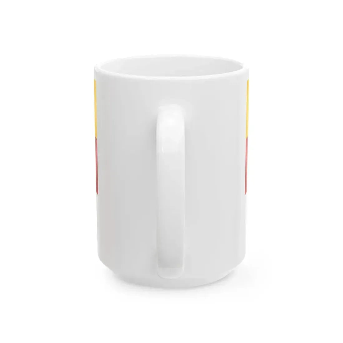 POL powiat kluczborski flag bez herbu (Poland) White Coffee Mug - Go Mug Yourself