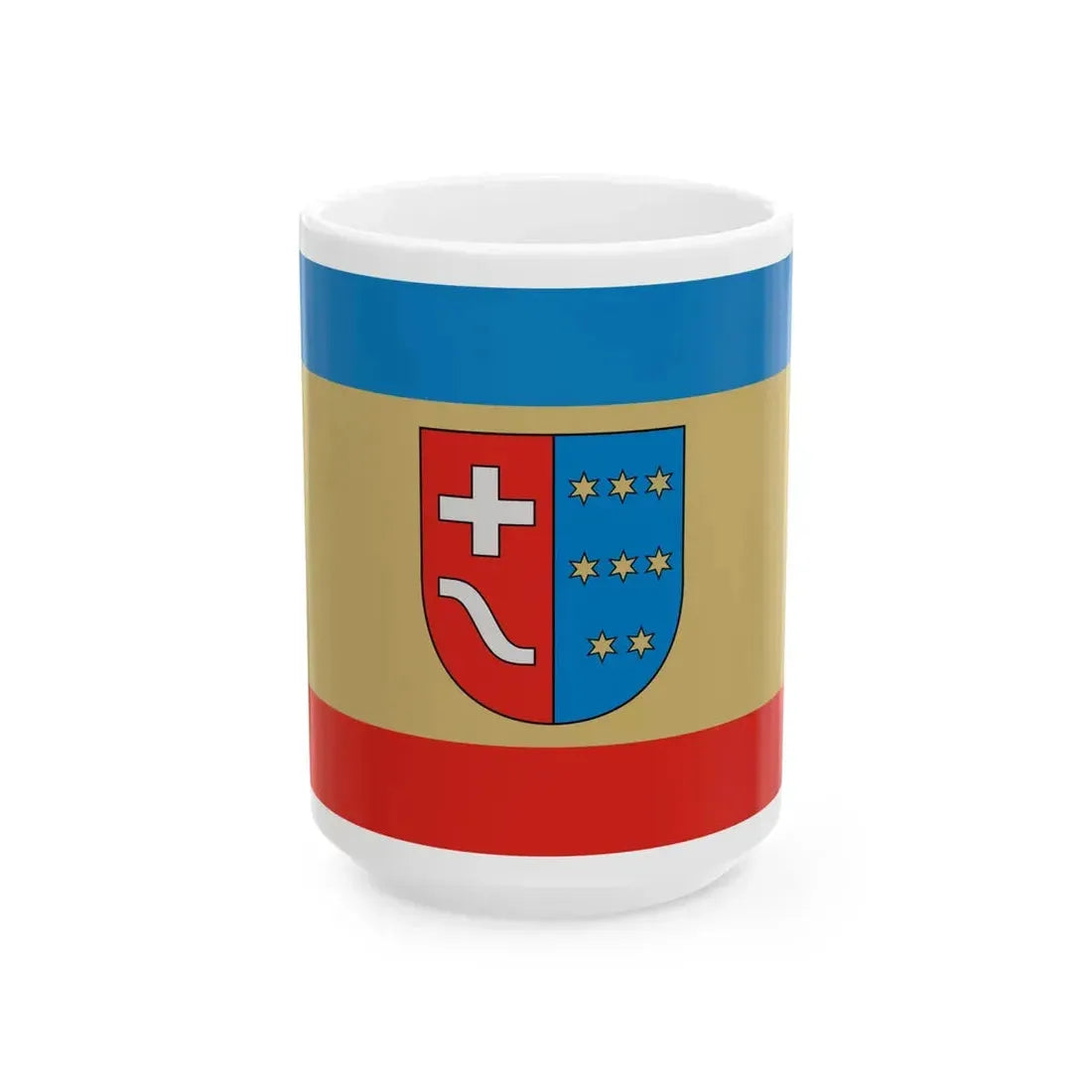 POL powiat kolbuszowski flag (Poland) White Coffee Mug 15oz - Go Mug Yourself