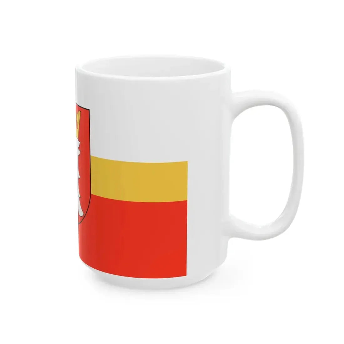 POL powiat krakowski flag (Poland) White Coffee Mug - Go Mug Yourself