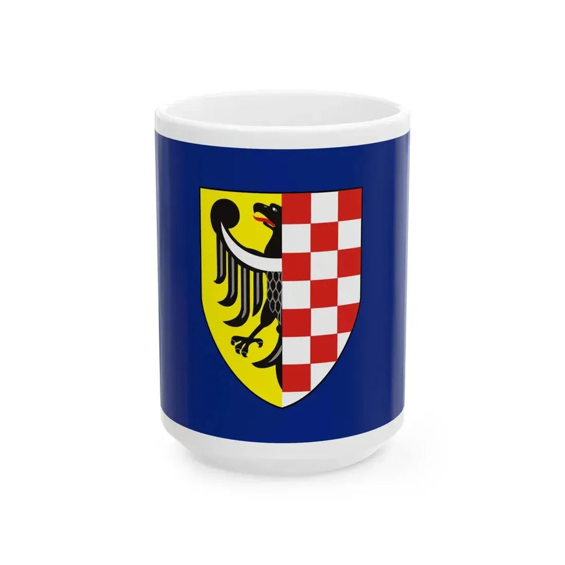 POL powiat legnicki flag (Poland) White Coffee Mug 15oz - Go Mug Yourself